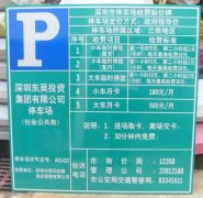 收费牌